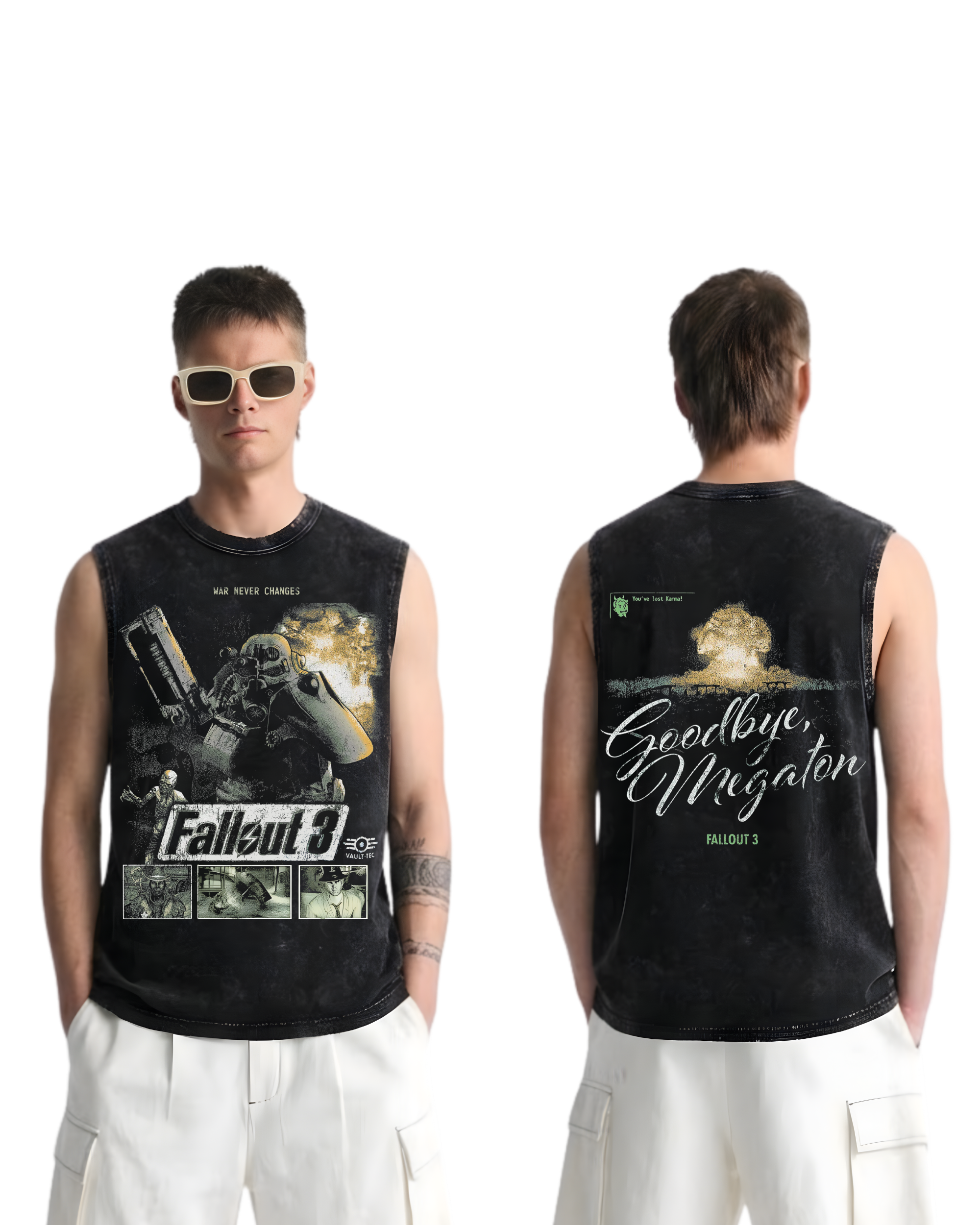 Fallout 3 War Never Changes Goodbye Megaton Game Wash Tank Top