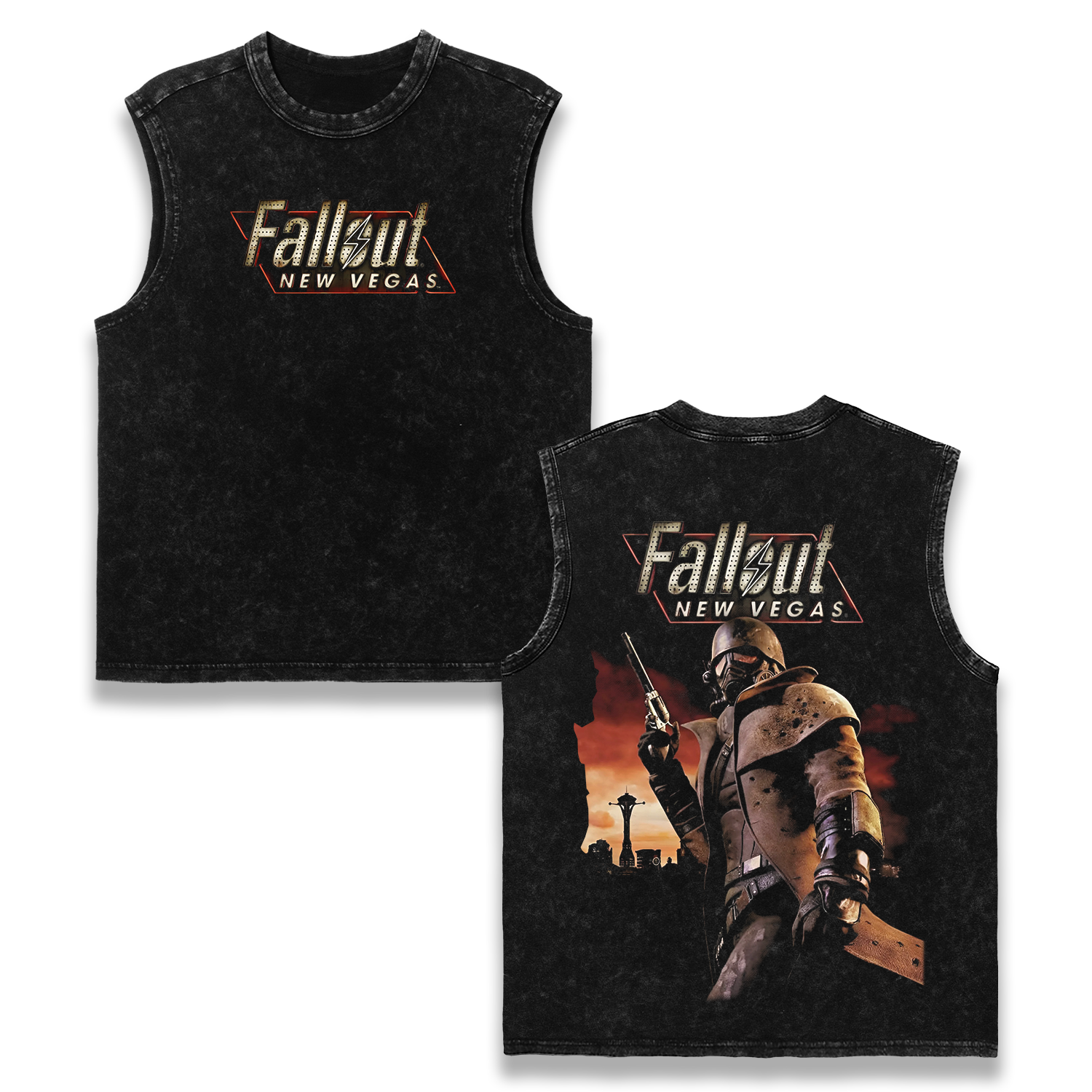 Fallout New Vegas Wash Tank Top Graphic Game Streetwear