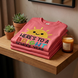 Here's To A Bright School Year Teacher T-Shirt | Cute Back to School Graphic Tee