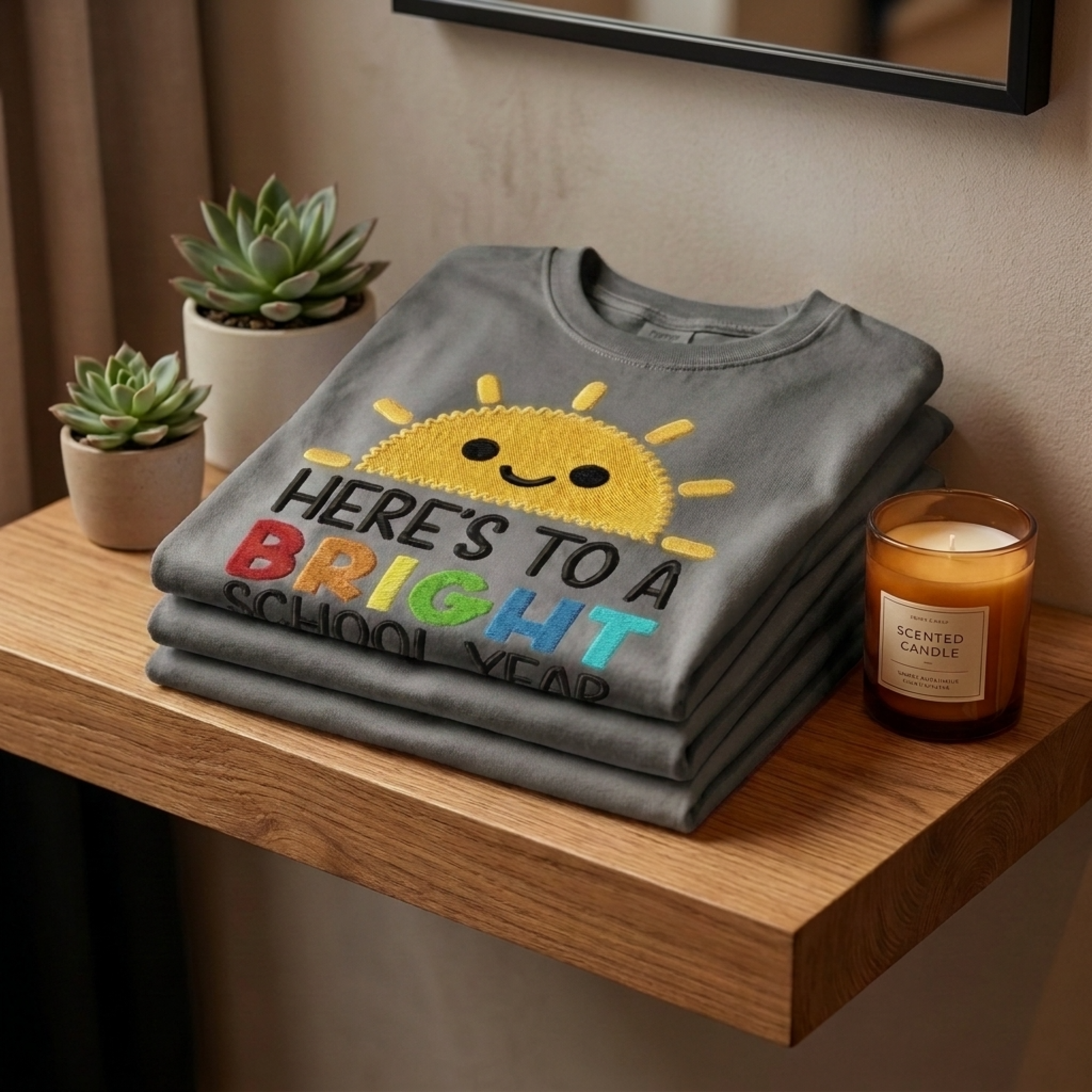Here's To A Bright School Year Teacher T-Shirt | Cute Back to School Graphic Tee