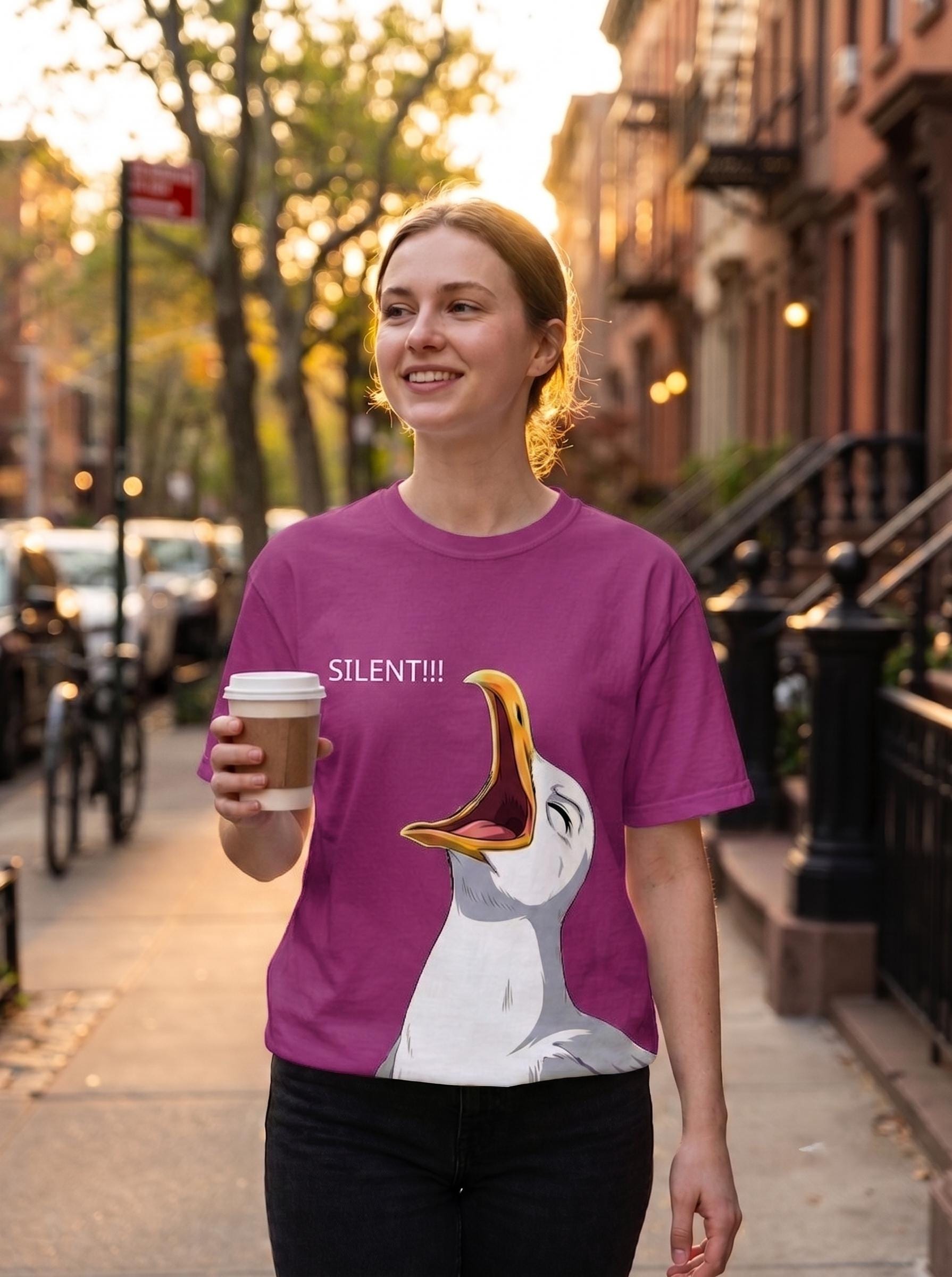 Funny Silent Duck Teacher Shirt, Quiet Classroom Tee, Back to School Cotton T-Shirt, First Day of School Outfit, Elementary Educator Gift