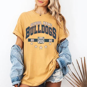 Custom School Mascot Shirt, Personalized College Letters Tee