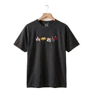 Embroidered Teacher Shirt, Unisex Crewneck Tee with School Supplies Design