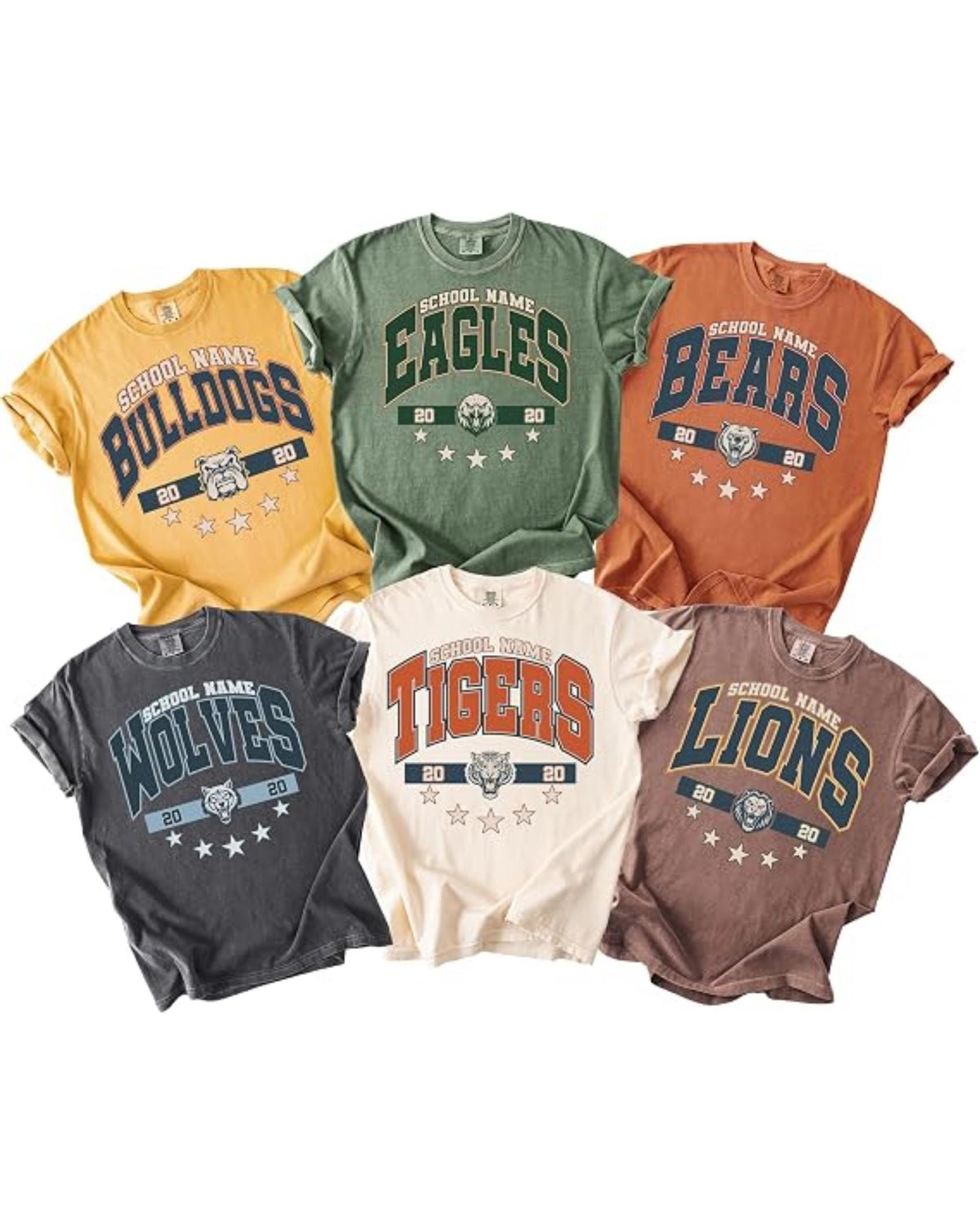 Custom School Mascot Shirt, Personalized College Letters Tee