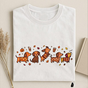 Dachshund Fall Shirt Fall Dog Mom Gift, Cozy Sausage Dog Graphic Tee, Pumpkin Spice Dog Lover Fall Tee, Thanksgiving Tee