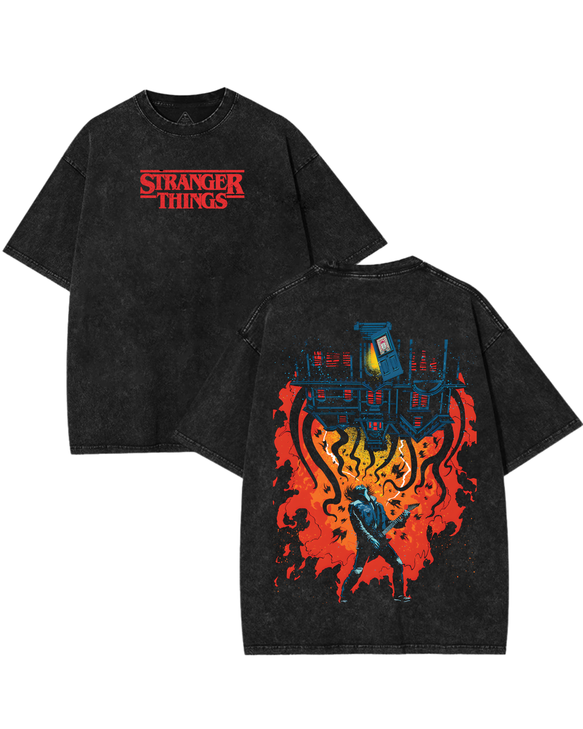 Stranger Things v2 Movie Retro Washed Cotton Graphic Tee