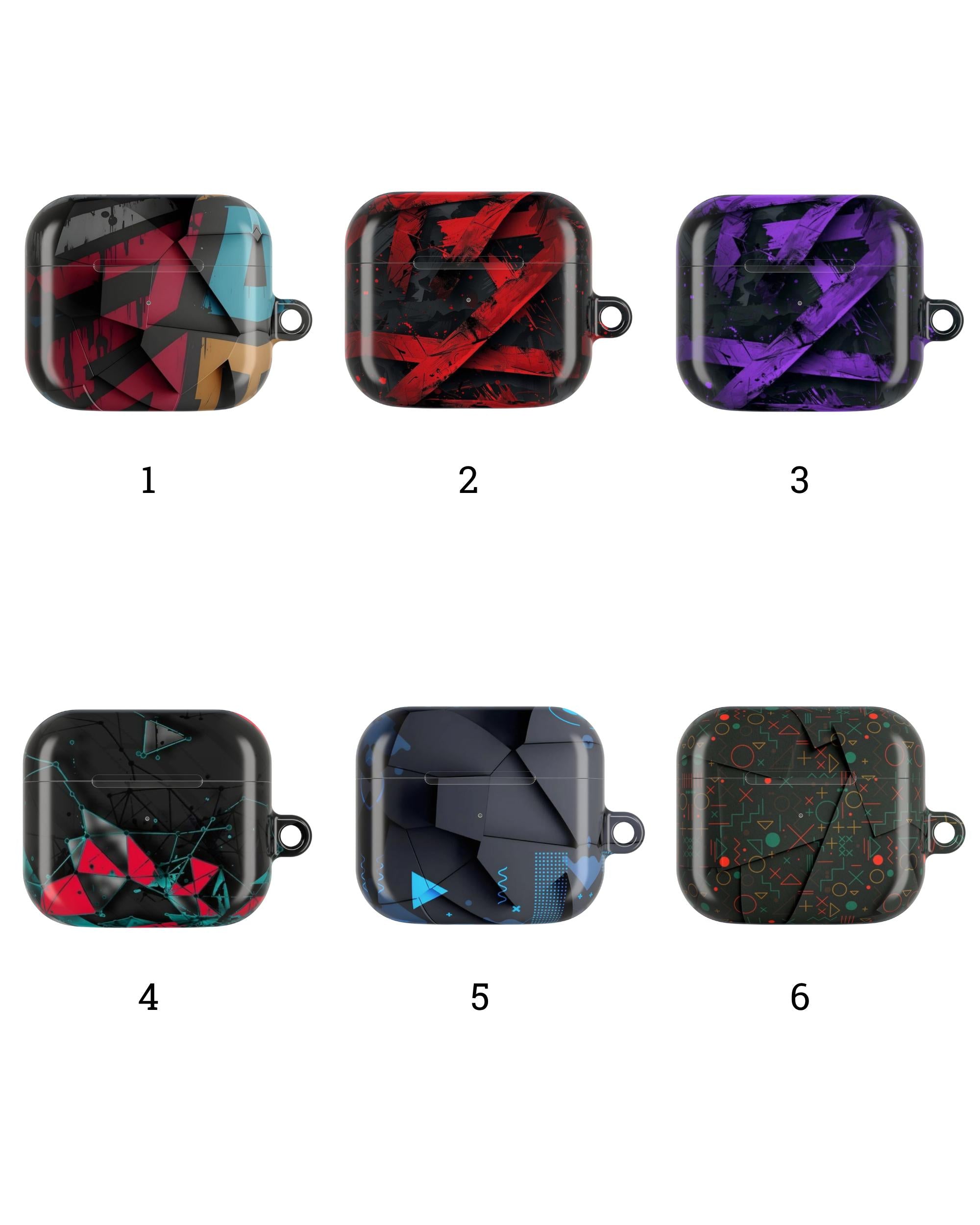 Geometric Abstract Graffiti Art AirPods Case, Aesthetic AirPods Pro Case, Style Cover, Gift for Everyone, For AirPods Pro 1 2 3 , Airpod 1 2 3 4