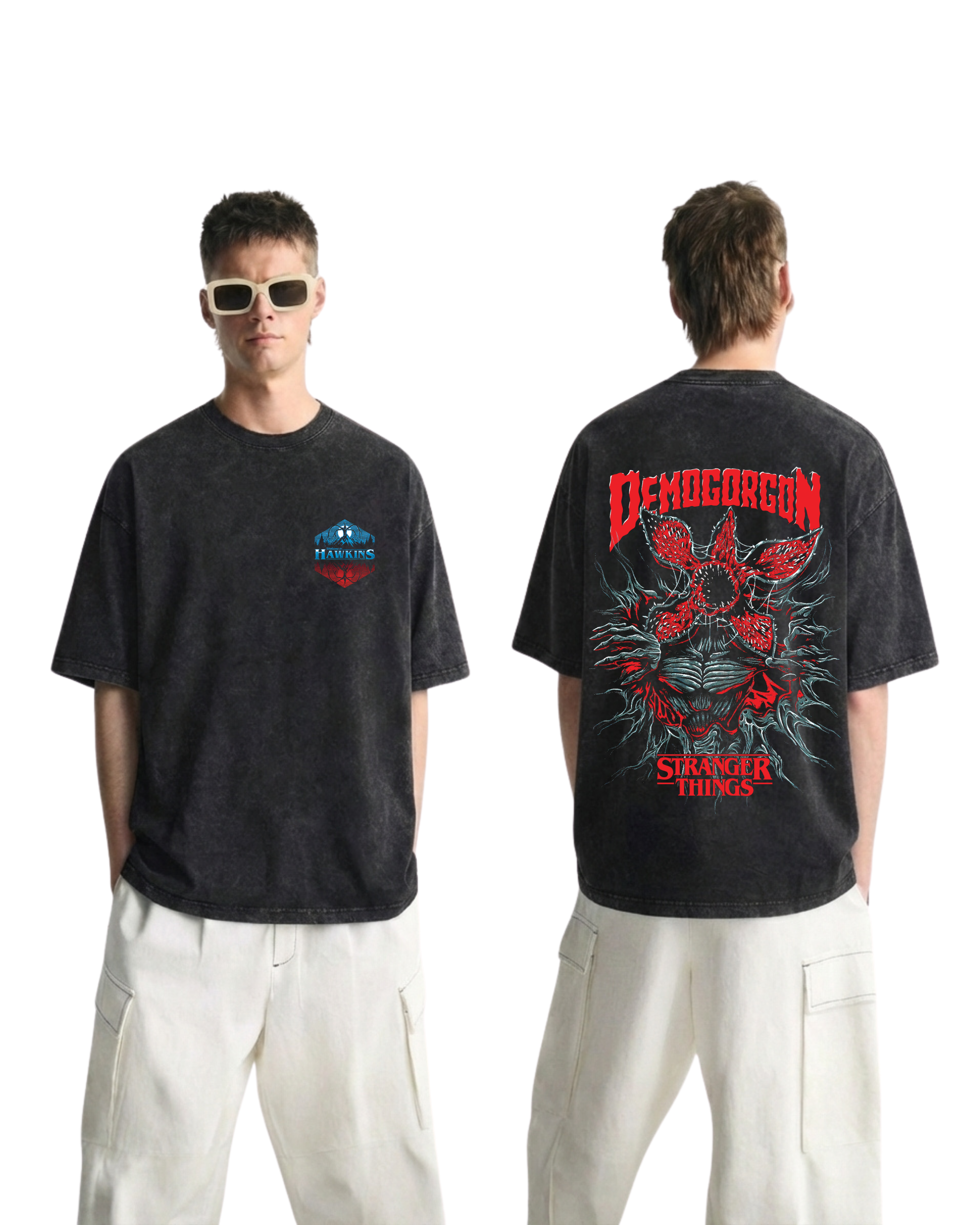 Stranger Things Movie Retro Washed Cotton Graphic Tee