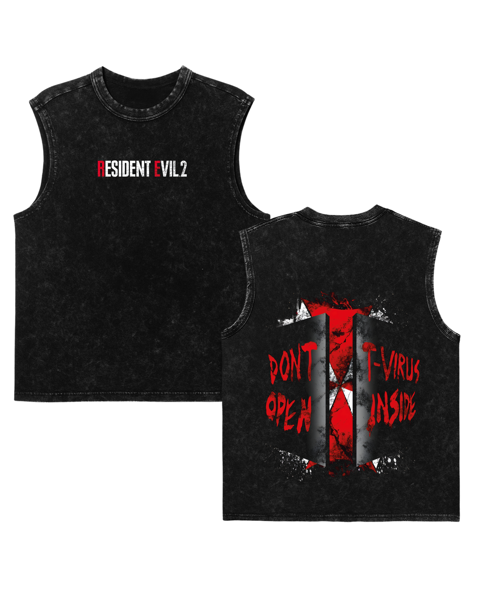Resident Evil 2 Wash Tank Top Graphic Gaming Streetwear