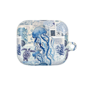 Abstract Deep Sea Blue Style AirPods Case, Aesthetic AirPods Pro Case, Style Cover, Funny & Cute Gift For AirPods Pro 1 2 3 , Airpod 1 2 3 4