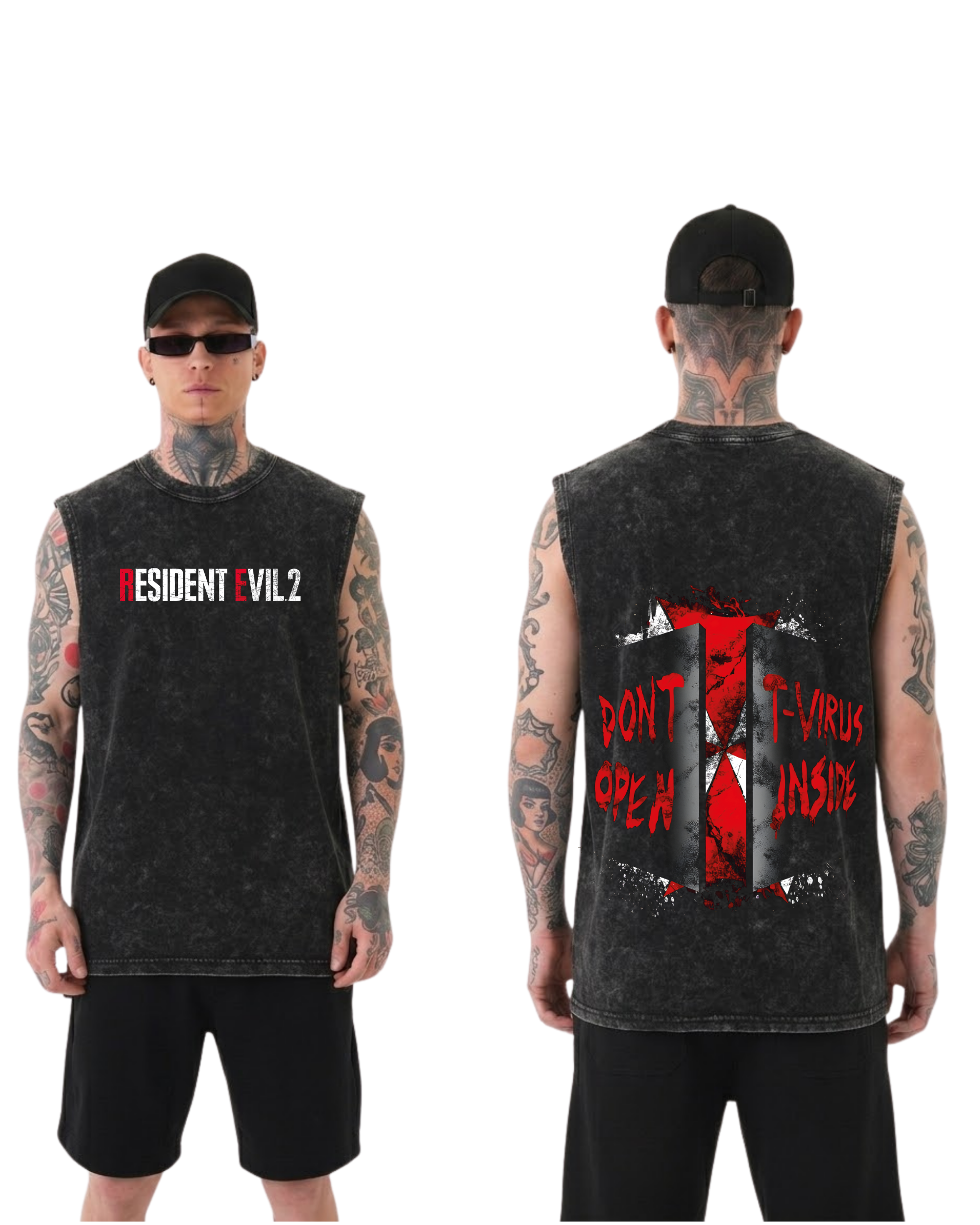 Resident Evil 2 Wash Tank Top Graphic Gaming Streetwear