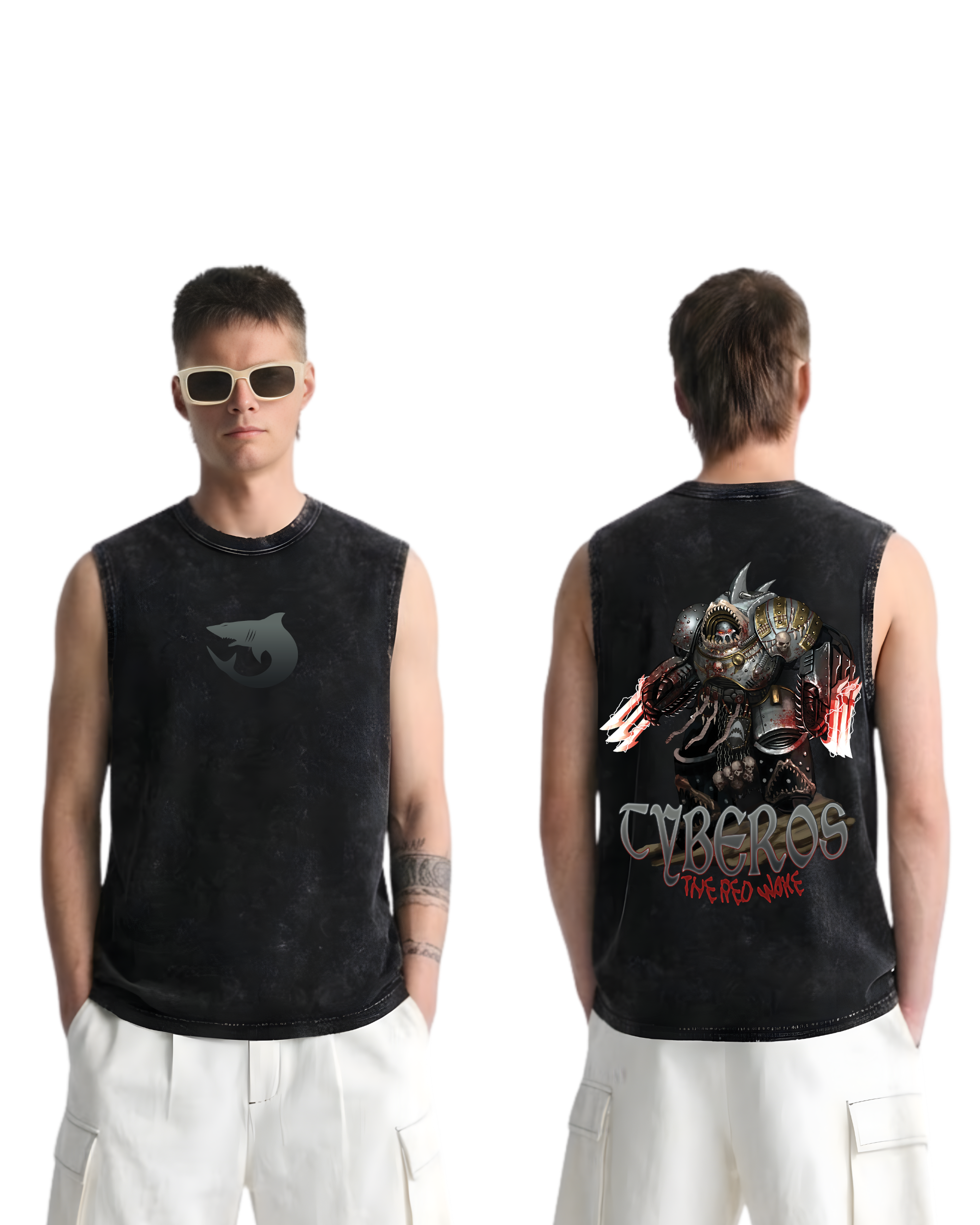 Warhammer 40k Tyberos The Red Woke Wash Tank Top Game Streetwear