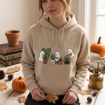 Ghost Plant Lover Hoodies, Embroidered Houseplant Crewneck, Cute Halloween Fall Shirt, Plant Mom Gift