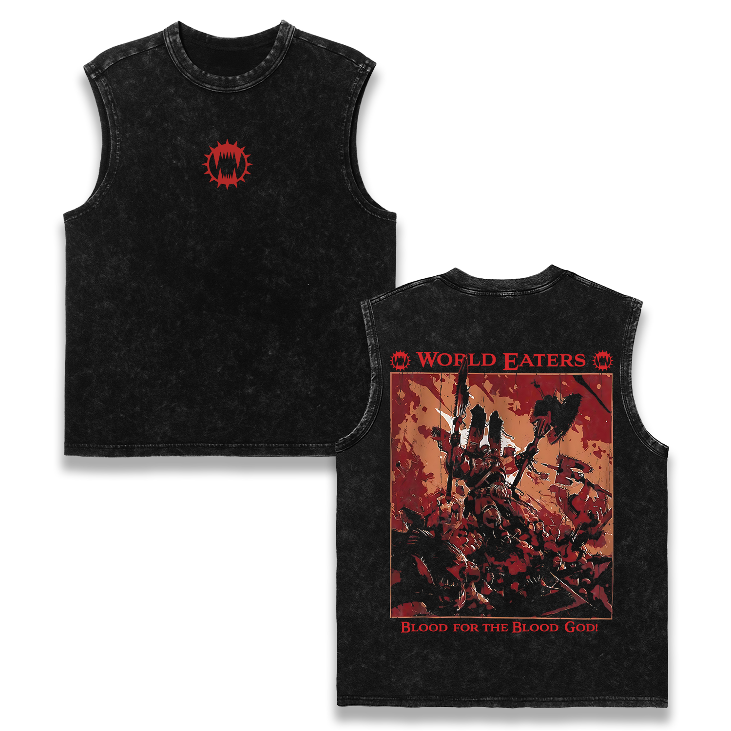Warhammer 40k World Eaters Wash Tank Top Game Graphic Streetwear