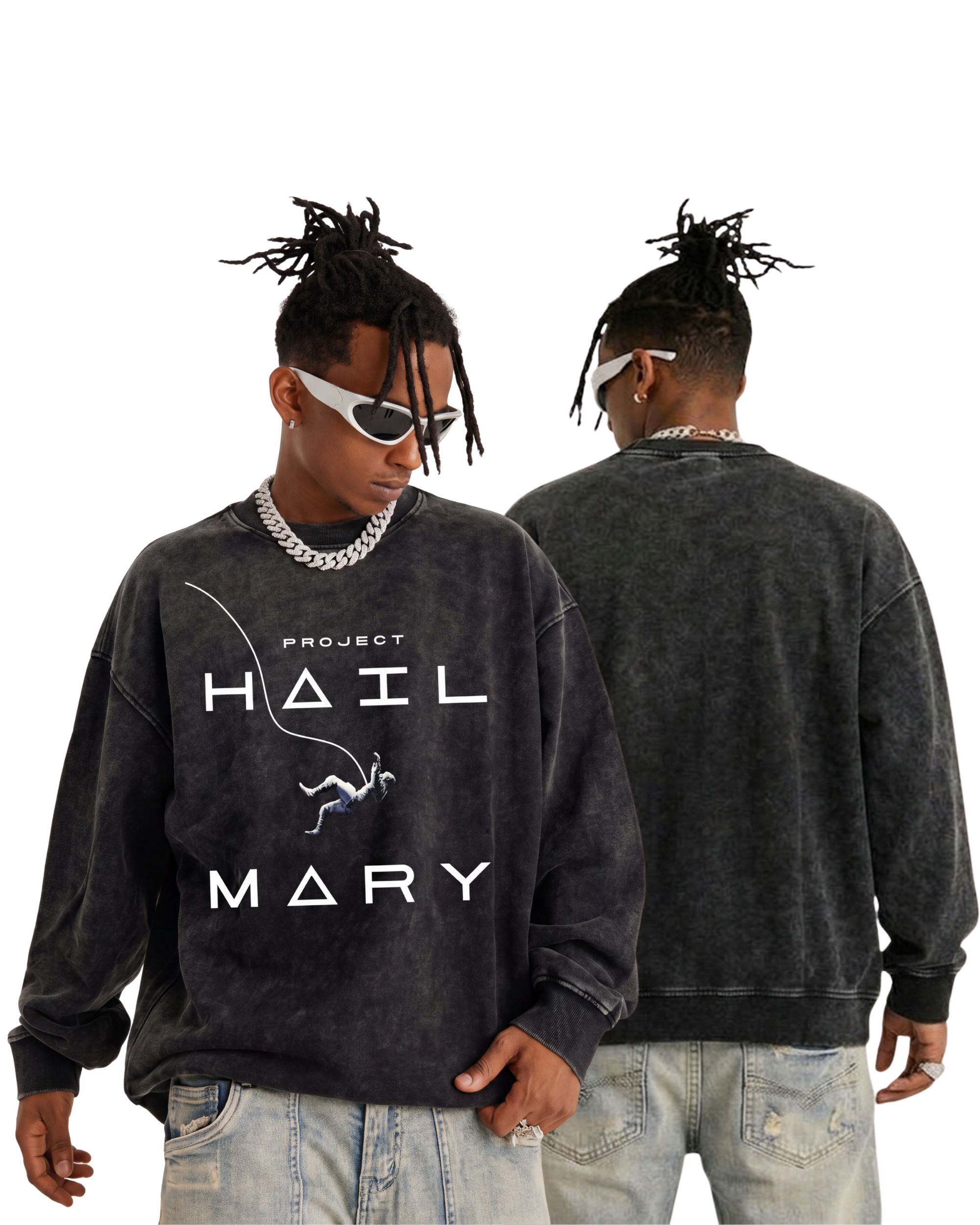 Project Hail Mary Wash Sweatshirt Graphic Movie Streetwear