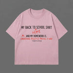 Funny Back To School T-Shirt, Sarcastic Homework Nap Tee, Organic Cotton Kids Top