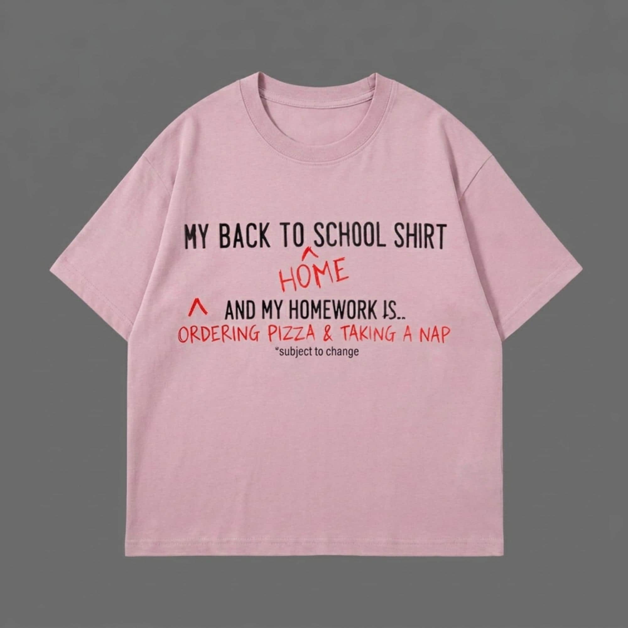 Funny Back To School T-Shirt, Sarcastic Homework Nap Tee, Organic Cotton Kids Top