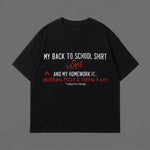 Funny Back To School T-Shirt, Sarcastic Homework Nap Tee, Organic Cotton Kids Top