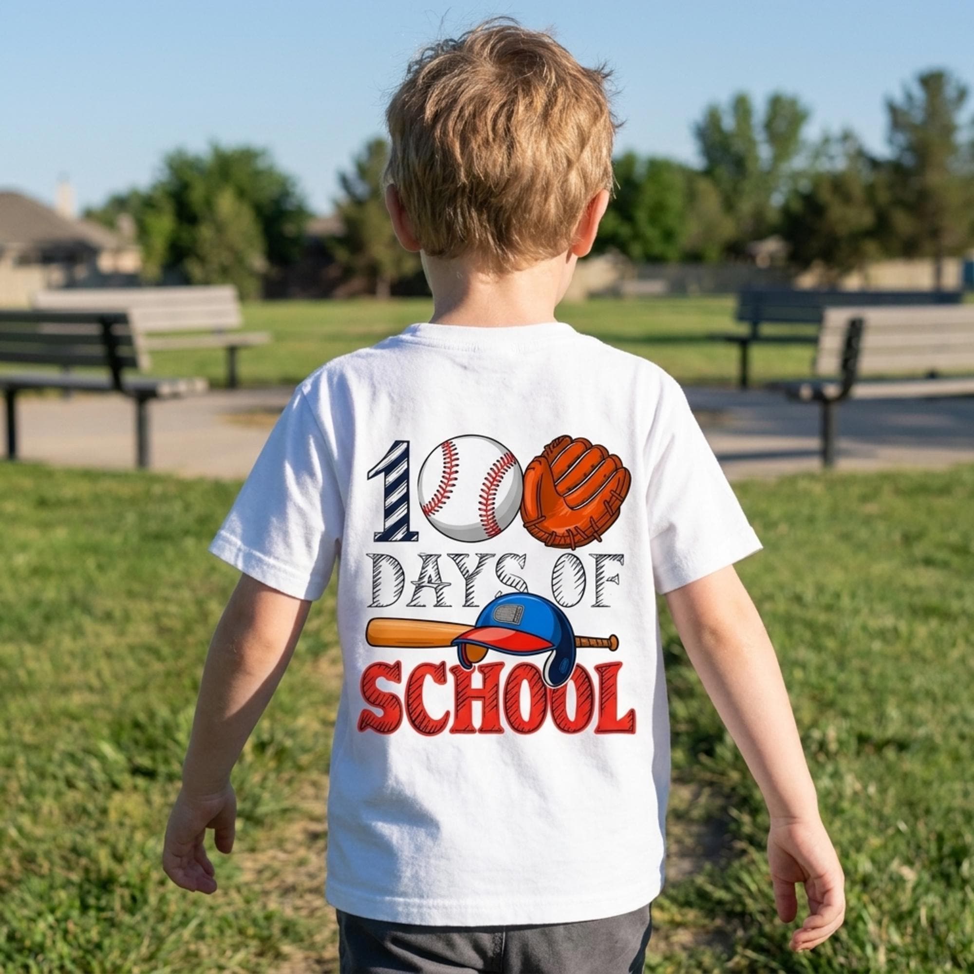 Back to School Kids Graphic Tee, 100 days school Shirt, School Outfit for Elementary Youth, Gift First Day of School Shirt