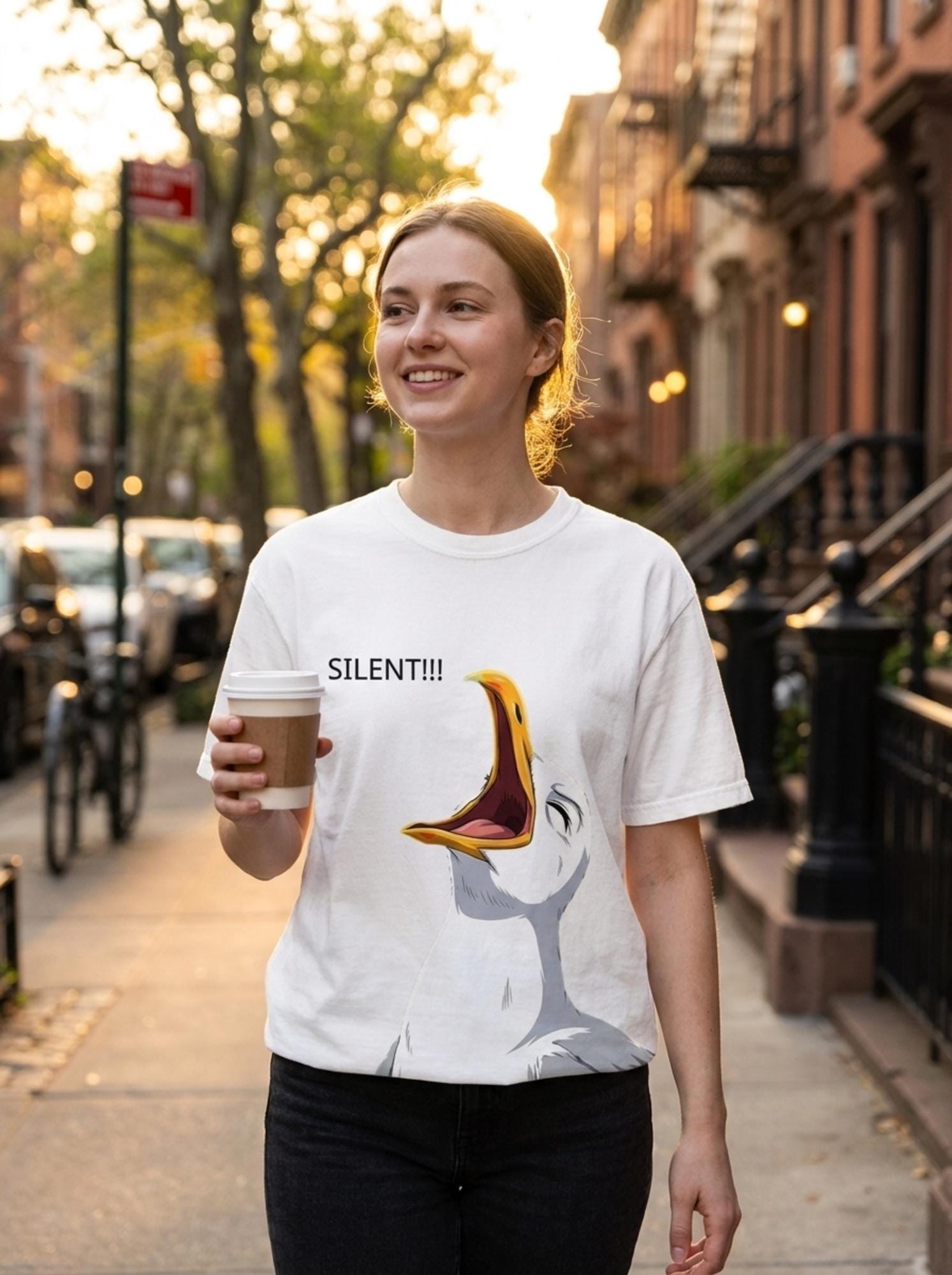 Funny Silent Duck Teacher Shirt, Quiet Classroom Tee, Back to School Cotton T-Shirt, First Day of School Outfit, Elementary Educator Gift