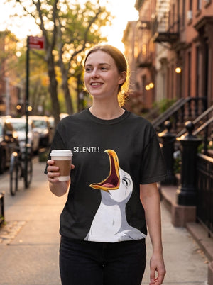 Funny Silent Duck Teacher Shirt, Quiet Classroom Tee, Back to School Cotton T-Shirt, First Day of School Outfit, Elementary Educator Gift