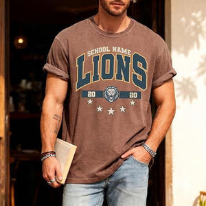 Custom School Mascot Shirt, Personalized College Letters Tee