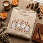 Spooky Ghost Crewneck, Embroidered Cute Halloween T-Shirt, Stay Spooky Fall Shirt, Cozy Gift