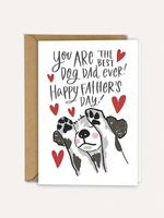 Best Dog Dad Ever!" Father's Day Card For Dog Dad With Envelope - Puppy & Heart Design, Ideal For Pet Lovers, Perfect For Father's Day Or Birthday, Blank Inner Page