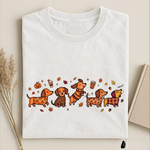 Dachshund Fall Shirt  Fall Dog Mom Gift, Cozy Sausage Dog Graphic Tee, Pumpkin Spice Dog Lover Fall Tee, Thanksgiving Tee